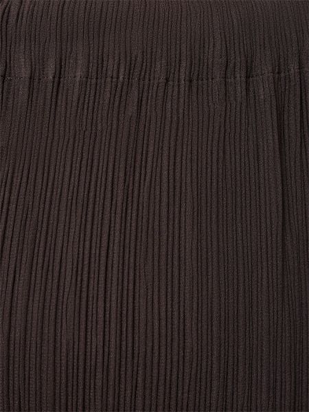 Pantalon droit plissé Issey Miyake marron