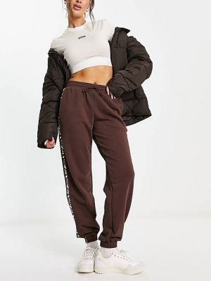 Джоггеры с принтом с абстрактным узором Adidas Originals коричневые