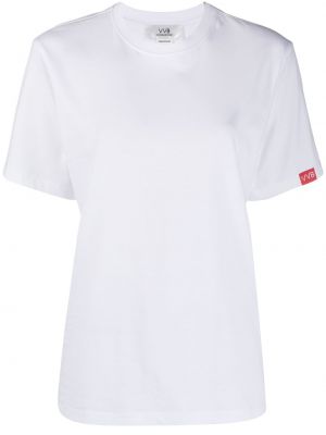 Koszulka bawełniana Victoria Victoria Beckham biała
