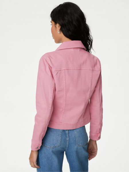 Džínová bunda Marks & Spencer růžová