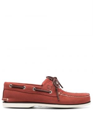 Кожени ниски обувки Timberland червено