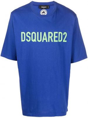 Majica s potiskom Dsquared2 modra