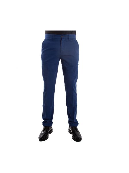 Obcisłe spodnie slim fit Harmont & Blaine niebieskie