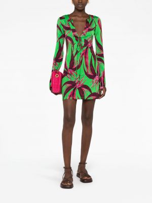 Kleid mit print mit v-ausschnitt Louisa Ballou