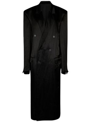 Cappotto in viscosa Balenciaga nero