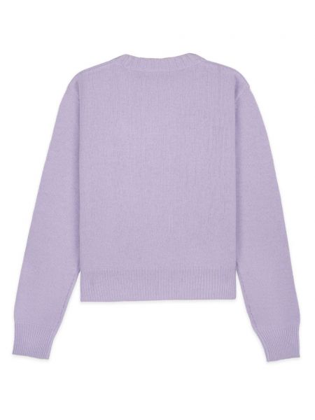 Kašmírový svetr s výšivkou Sporty & Rich fialový