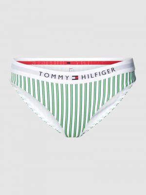 Bikini w paski Tommy Hilfiger zielony