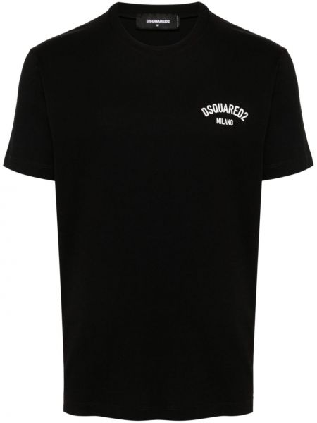 T-shirt aus baumwoll Dsquared2 schwarz