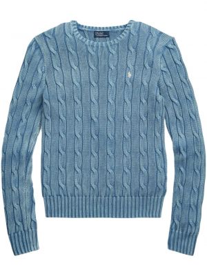 Kožni kožni kožni džemper Polo Ralph Lauren plava