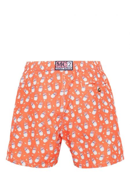 Shorts mit print Mc2 Saint Barth orange