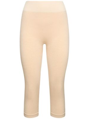 Leggings de cintura alta Nagnata beige