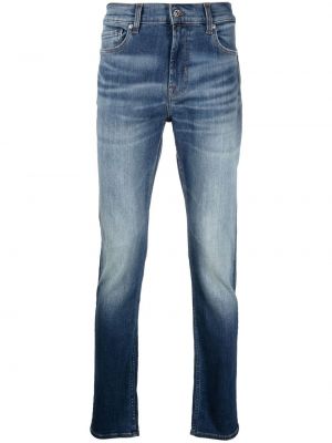 Slank stretch jeans 7 For All Mankind blå