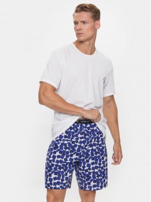Voľné priliehavé pyžamo Calvin Klein Underwear modrá