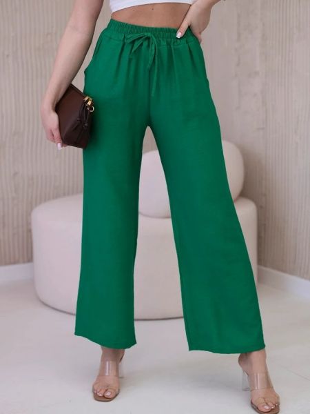 Pantaloni din viscoză Kesi verde