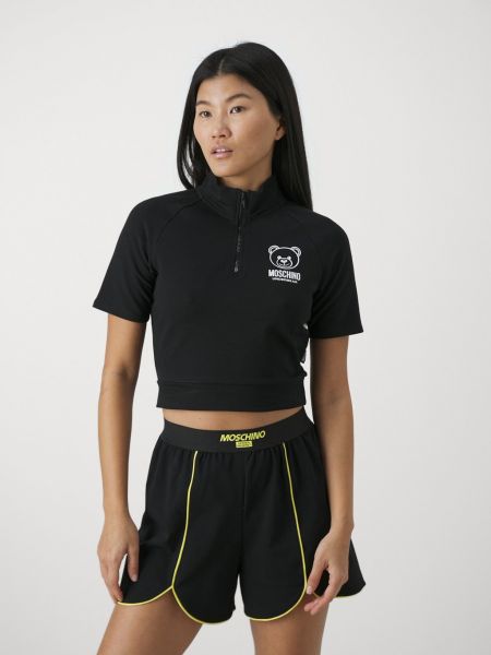 Пижама с коротким рукавом Moschino Underwear черная