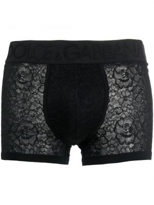 Spitzen geblümt boxershorts Dolce & Gabbana schwarz