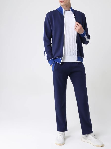 Хлопковый костюм Bertolo Luxury Menswear синий