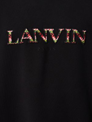 Pamut hímzett melegítő felső Lanvin fekete