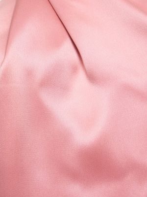 Hedvábné saténové dlouhé šaty Magda Butrym růžové