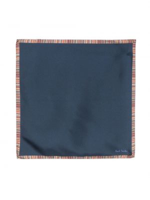 Копринен шал на райета с джобове Paul Smith синьо