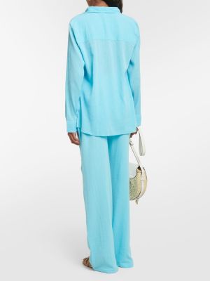 Βαμβακερό πουκάμισο Melissa Odabash μπλε