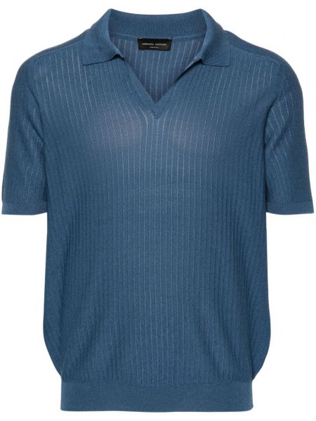 Polo majica Roberto Collina modra