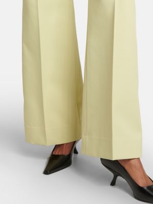Voľné rovné nohavice s vysokým pásom Victoria Beckham žltá