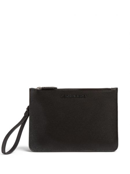 Læder clutch Dsquared2 sort