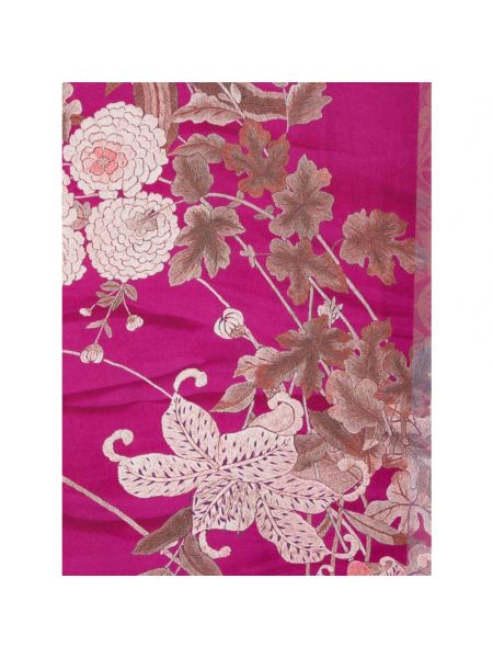 Pañuelo de seda de flores Pierre-louis Mascia rosa