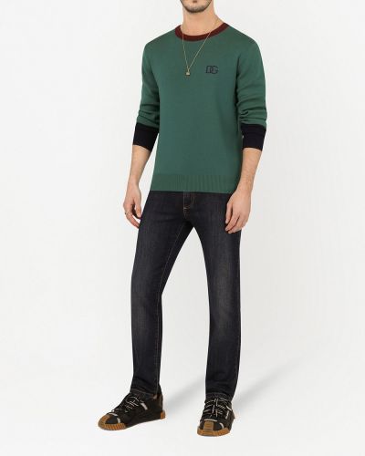 Jersey con bordado de tela jersey Dolce & Gabbana verde