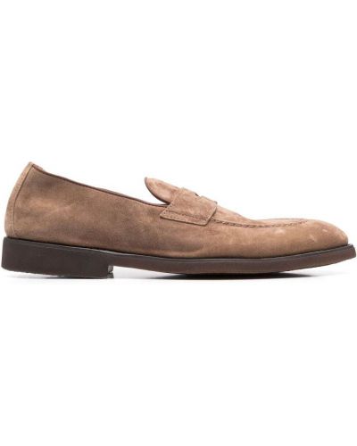 Semišové loafersy na podpätku Brunello Cucinelli béžová