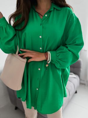 Oversized košile s dlouhými rukávy Fasardi zelená