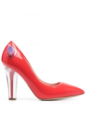 Полуотворени обувки Moschino червено