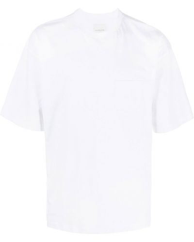 T-shirt mit stickerei Philippe Model Paris weiß