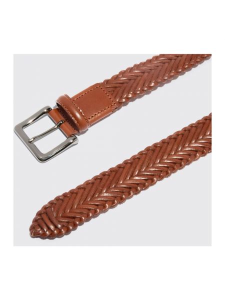 Cinturón con trenzado Scarosso marrón