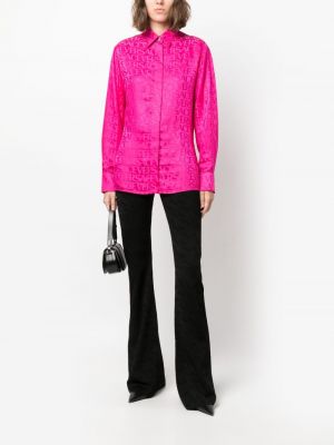 Satin hemd mit print Versace pink
