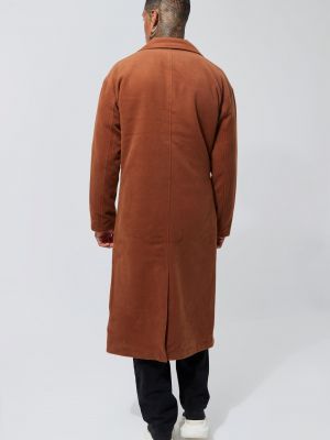 Шерстяное длинное пальто с пряжкой Boohoo
