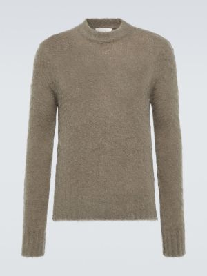 Вълнен пуловер от алпака вълна Ami Paris сиво