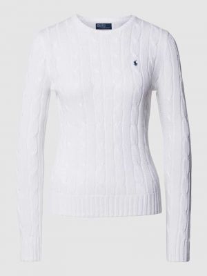 Dzianinowy sweter Ralph Lauren biały