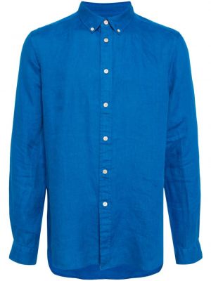 Πουπουλένιο βαμβακερό πουκάμισο Ps Paul Smith μπλε