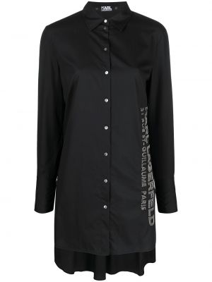 Camisa con apliques Karl Lagerfeld negro