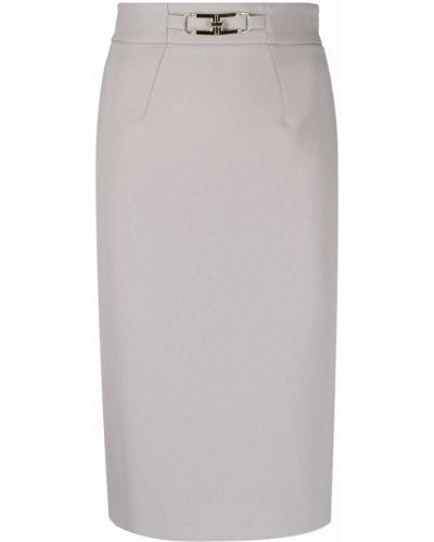 Falda de tubo ajustada con cremallera Elisabetta Franchi gris