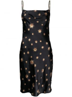 Φόρεμα με πετραδάκια με μοτίβο αστέρια Camilla μαύρο
