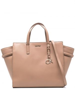 Calvin Klein raised logo tote bag - Toni neutri