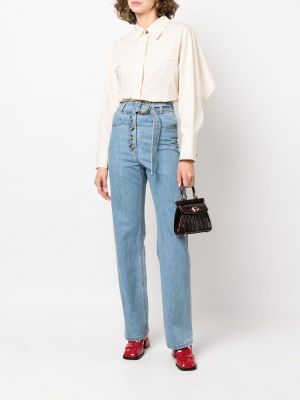 High waist straight jeans ausgestellt Rejina Pyo