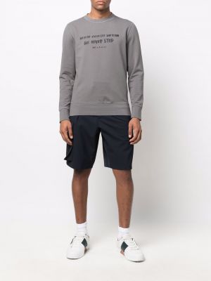 Sweatshirt mit rundhalsausschnitt mit print Kiton grau
