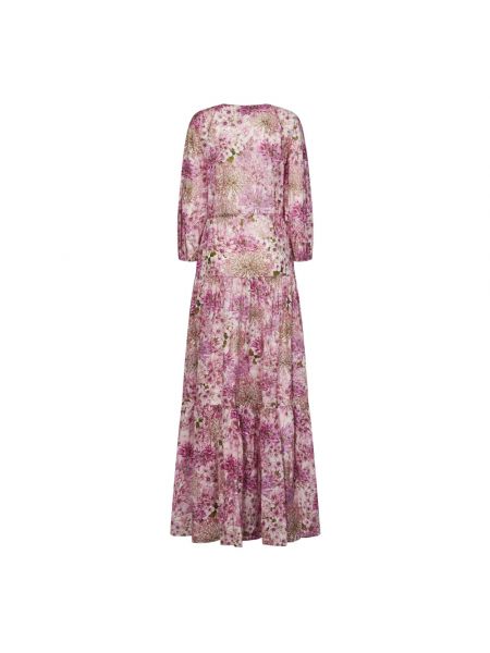 Sukienka długa z nadrukiem Giambattista Valli różowa