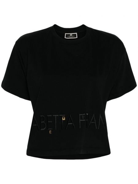 T-shirt brodé en coton Elisabetta Franchi