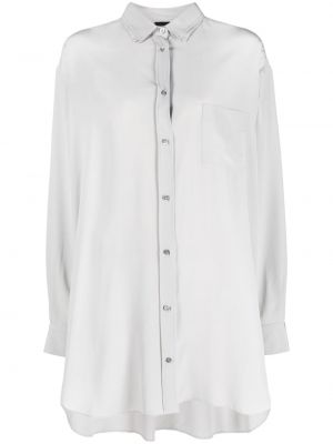 Šilkinė marškiniai su kišenėmis Aspesi pilka