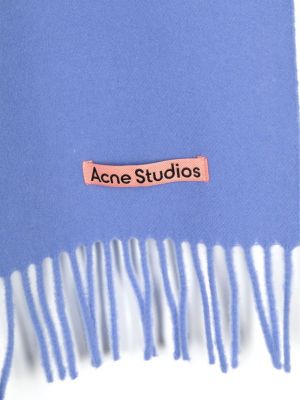 Echarpe en laine avec applique Acne Studios bleu